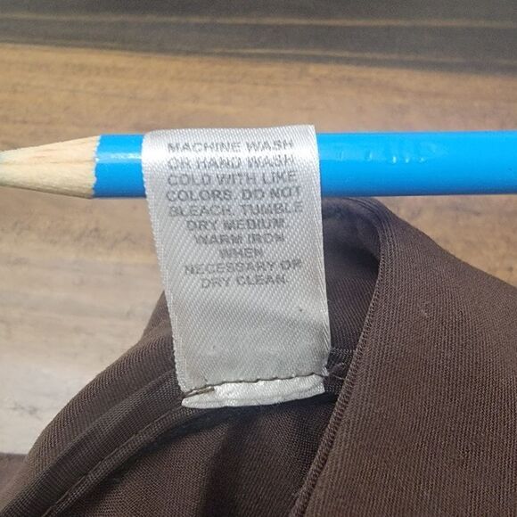 CATO Career Brown Capri Pants Comfy Fold Hem High Waisted Earthy Size 16W - Picture 8 of 8